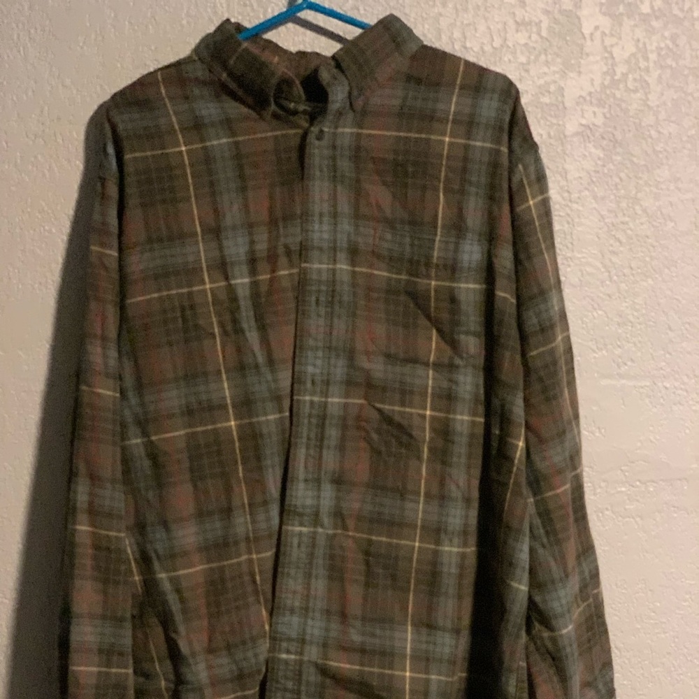 Mens X-Large XL L.L.Bean long sleeve button up shirt flannel
